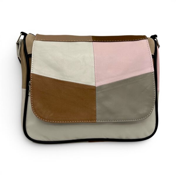 Geantă damă unicat Lucia R45-C77 – crossbody din piele naturală multicoloră