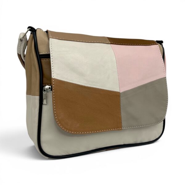 Geantă damă unicat Lucia R45-C77 – crossbody din piele naturală multicoloră