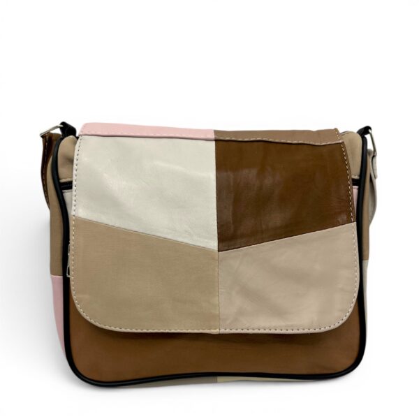 Geantă damă unicat Lucia R45-C79 – crossbody din piele naturală multicoloră