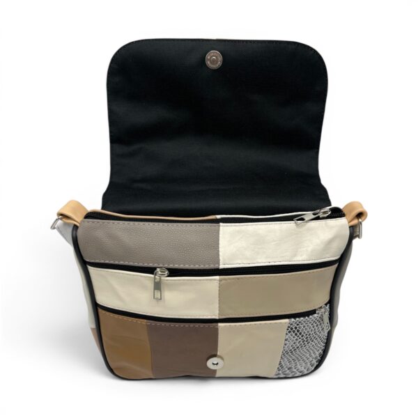 Geantă damă unicat Lucia R45-C80 – crossbody din piele naturală multicoloră