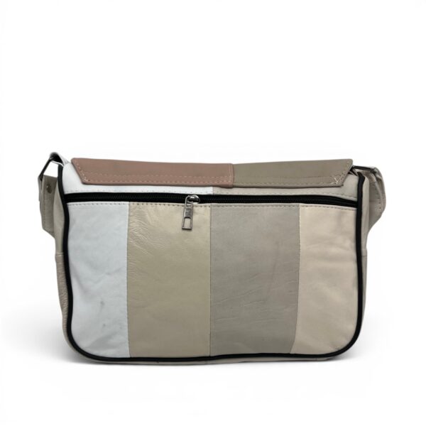 Geantă damă unicat Lucia R45X-40 – piele naturală, multicolor neutru elegant