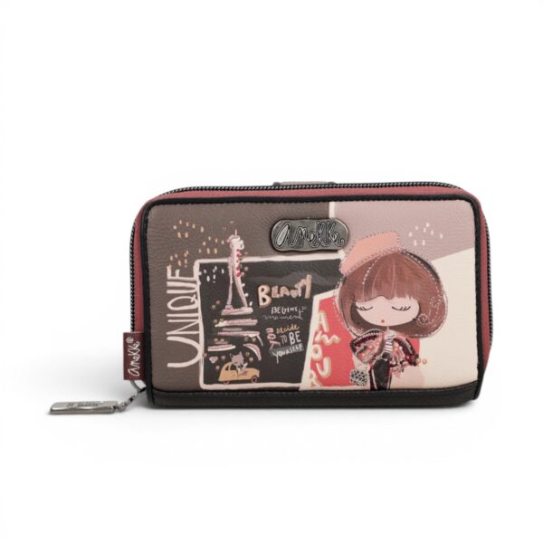 Portofel damă Anekke Mademoiselle 41809-909 – compartimentare practică, 15 × 10 × 3 cm