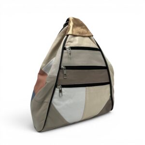 Rucsac damă unicat Amelia Unique R50-163 - piele naturală, patchwork multicolor elegant