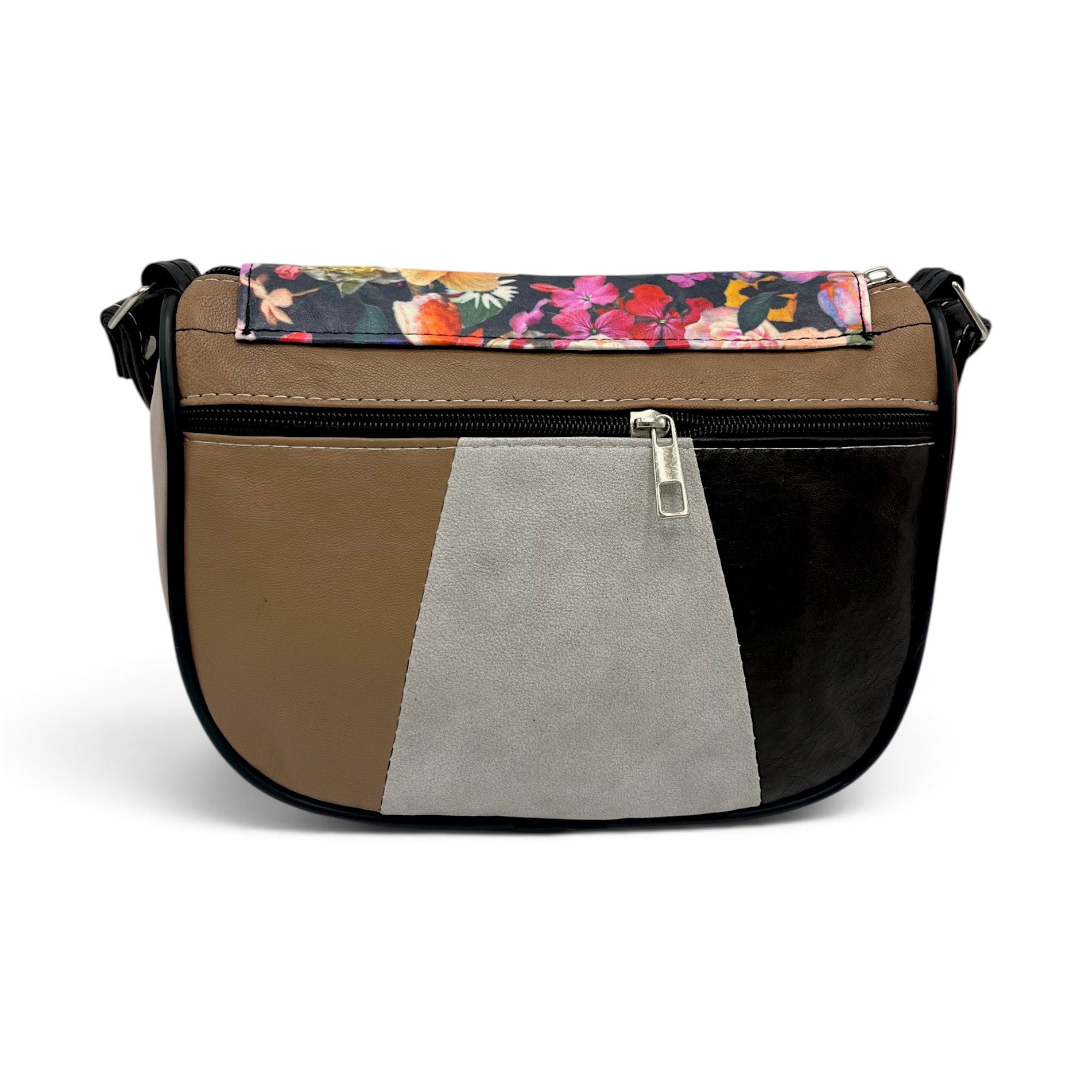 Geantă Damă Mini Piele Naturală Scarlet R30-31 Multicolor Floral – 22 × 20 × 8 cm