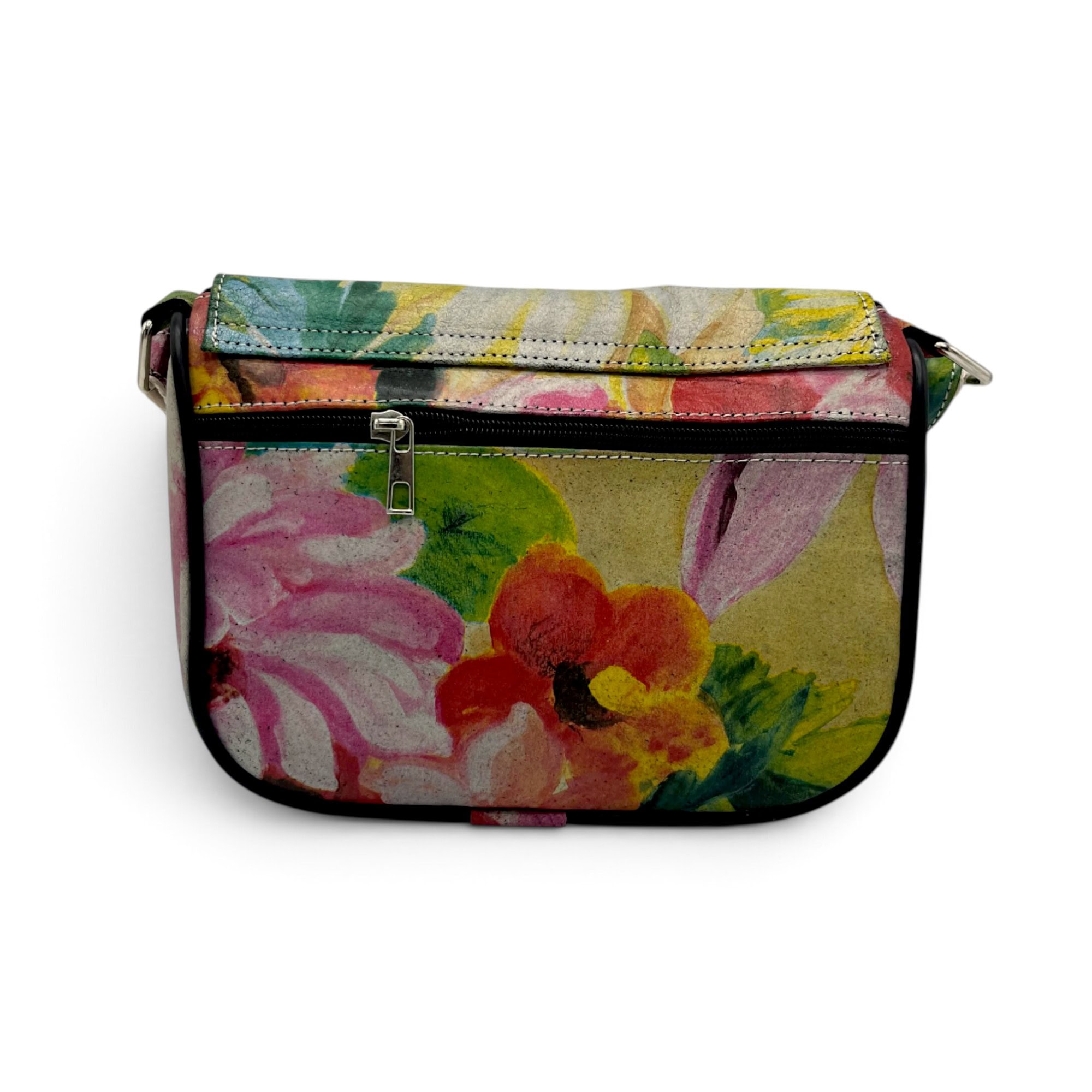 Geantă Damă Mini Piele Naturală Scarlet R30-33 Multicolor Floral – 22 × 20 × 8 cm