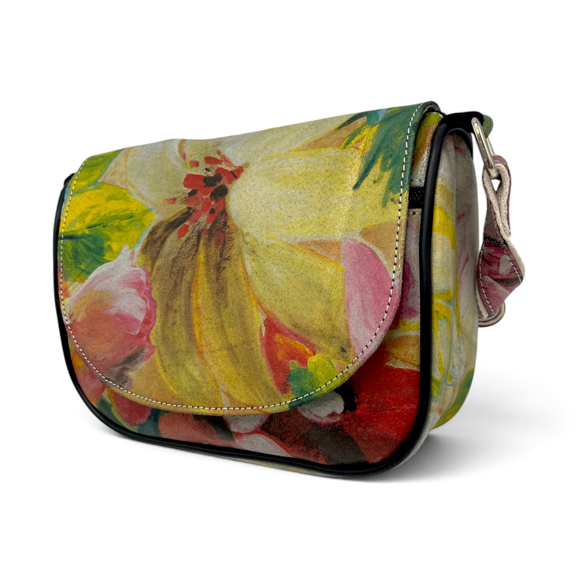 Geantă Damă Mini Piele Naturală Scarlet R30-33 Multicolor Floral – 22 × 20 × 8 cm