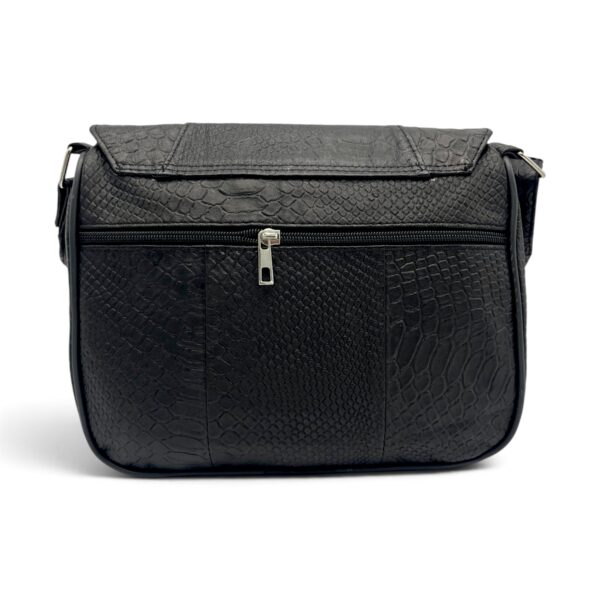 Geantă Damă Piele Naturală Lucia R45-LNX Neagră – Design Texturat, 27×21x8 cm