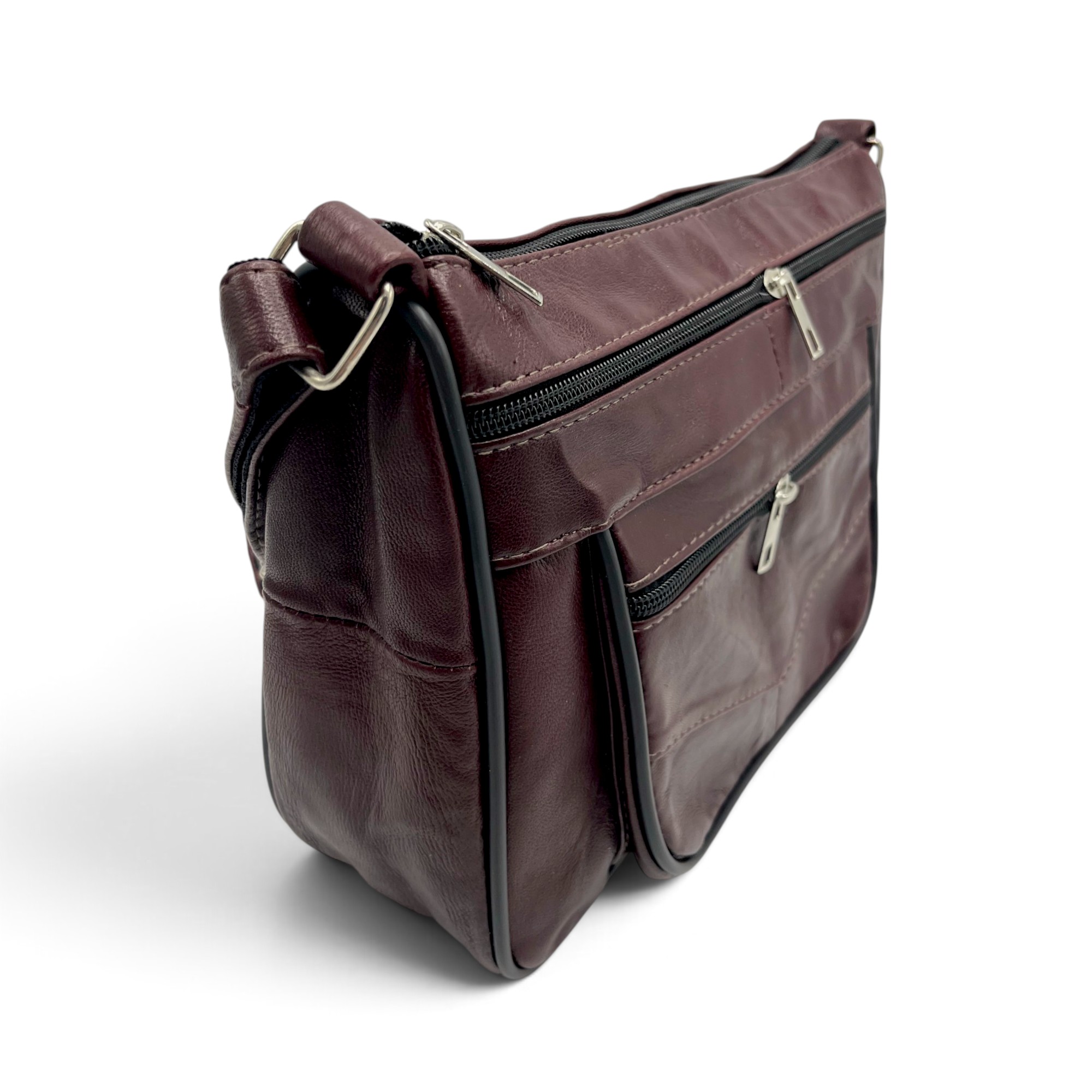 Geantă Damă Piele Naturală R45-JM44 Bordo – Compartimentare Practică, 27 × 22 × 8 cm (2) Geantă Damă Piele Naturală R45-JM44 Bordo – Compartimentare Practică, 27 × 22 × 8 cm