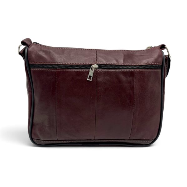 Geantă Damă Piele Naturală R45-JM44 Bordo – Compartimentare Practică, 27 × 22 × 8 cm