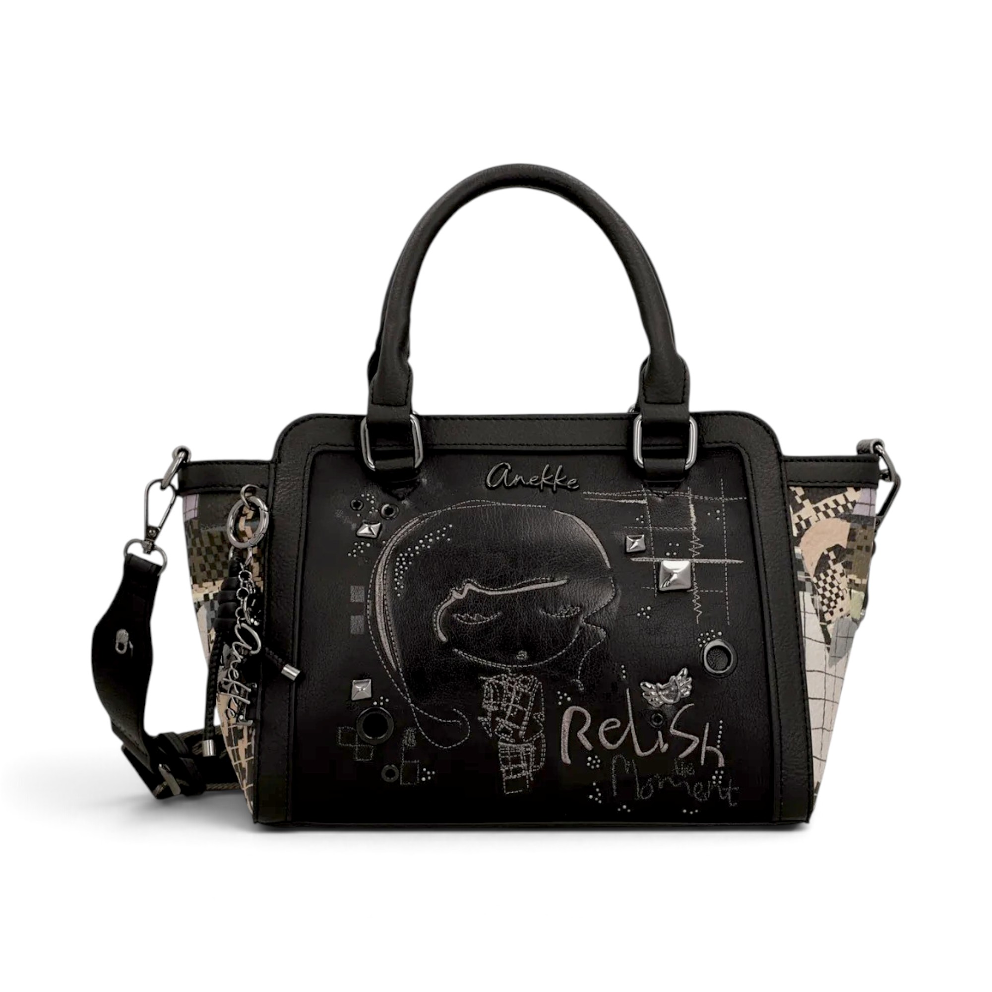 Geantă damă Anekke Iron 43751-032 – bowling cu baretă de umăr, 34 × 20 × 12 cm