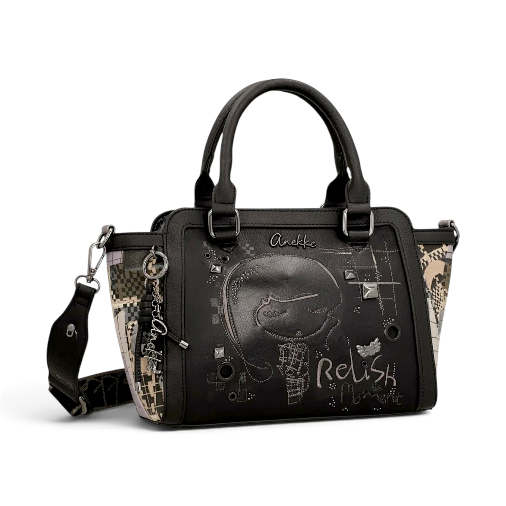 Geantă damă Anekke Iron 43751-032 – bowling cu baretă de umăr, 34 × 20 × 12 cm