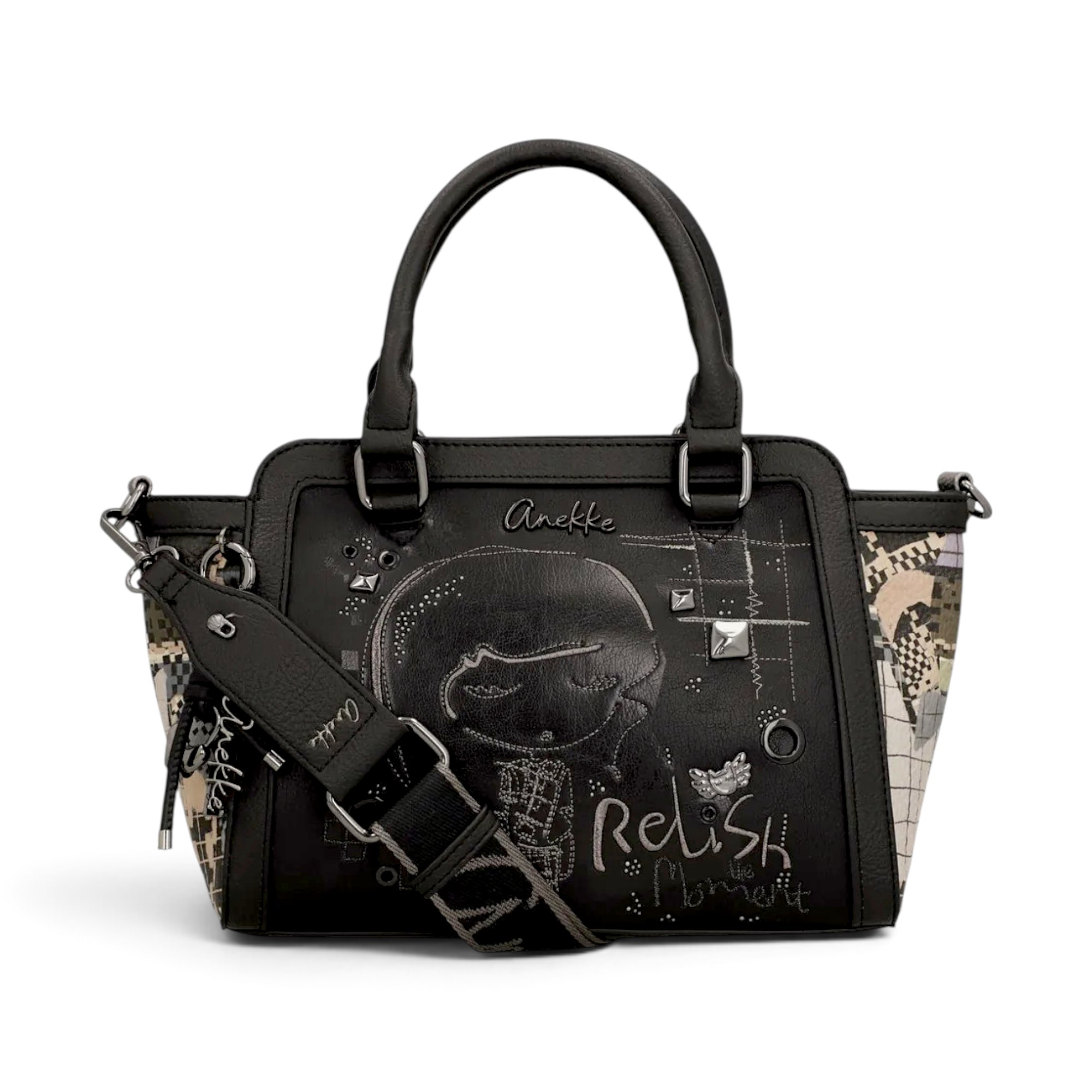 Geantă damă Anekke Iron 43751-032 – bowling cu baretă de umăr, 34 × 20 × 12 cm
