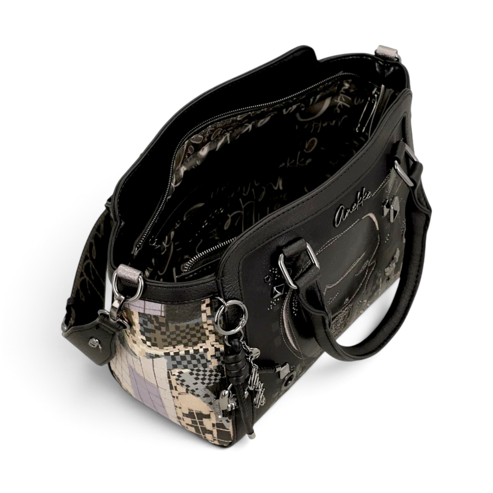 Geantă damă Anekke Iron 43751-032 – bowling cu baretă de umăr, 34 × 20 × 12 cm