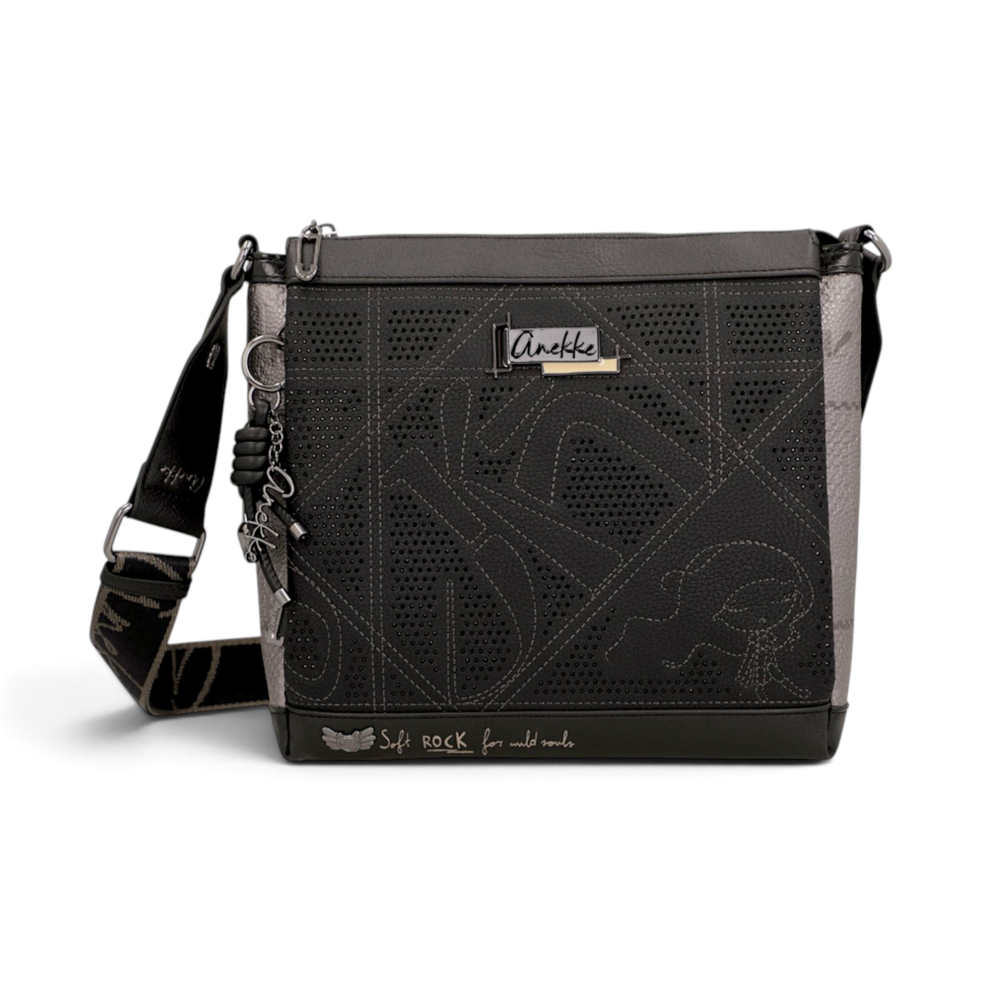 Geantă damă Anekke Iron 43753-039 – crossbody cu 3 compartimente, 33 × 25 × 11 cm