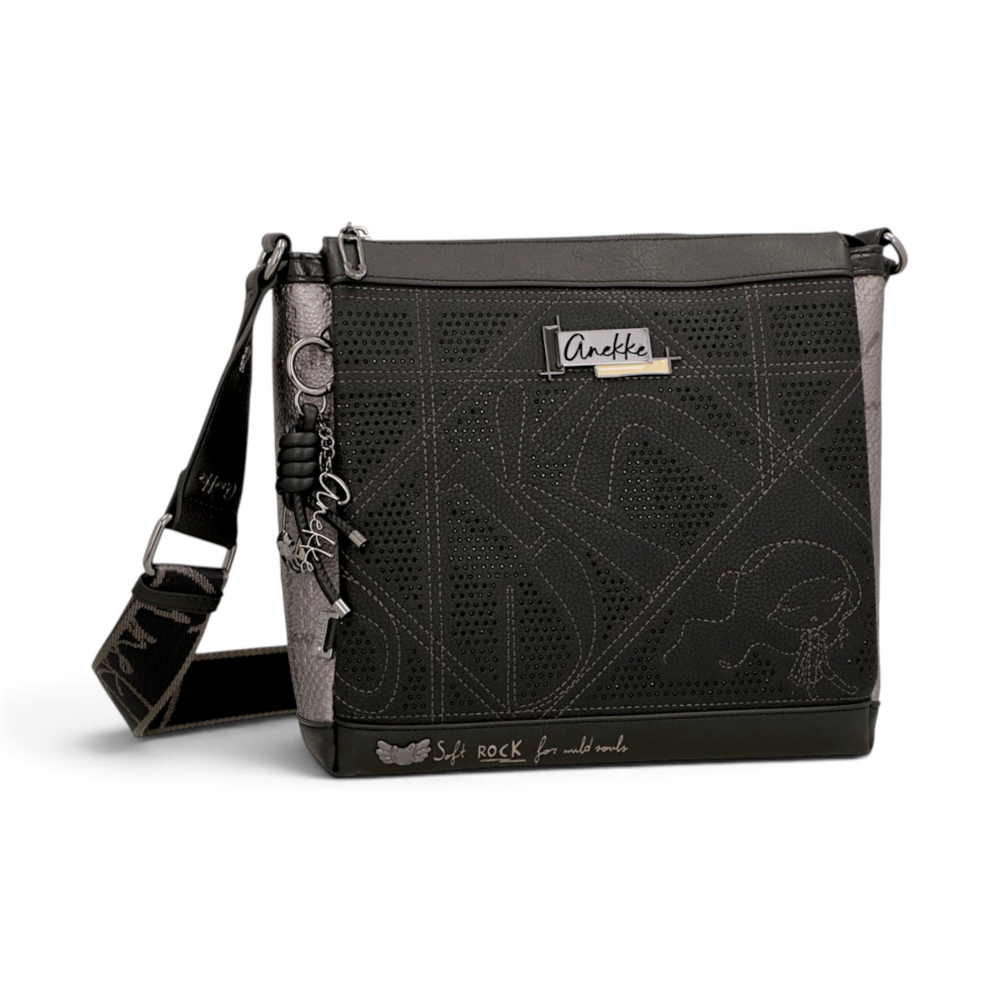 Geantă damă Anekke Iron 43753-039 – crossbody cu 3 compartimente, 33 × 25 × 11 cm