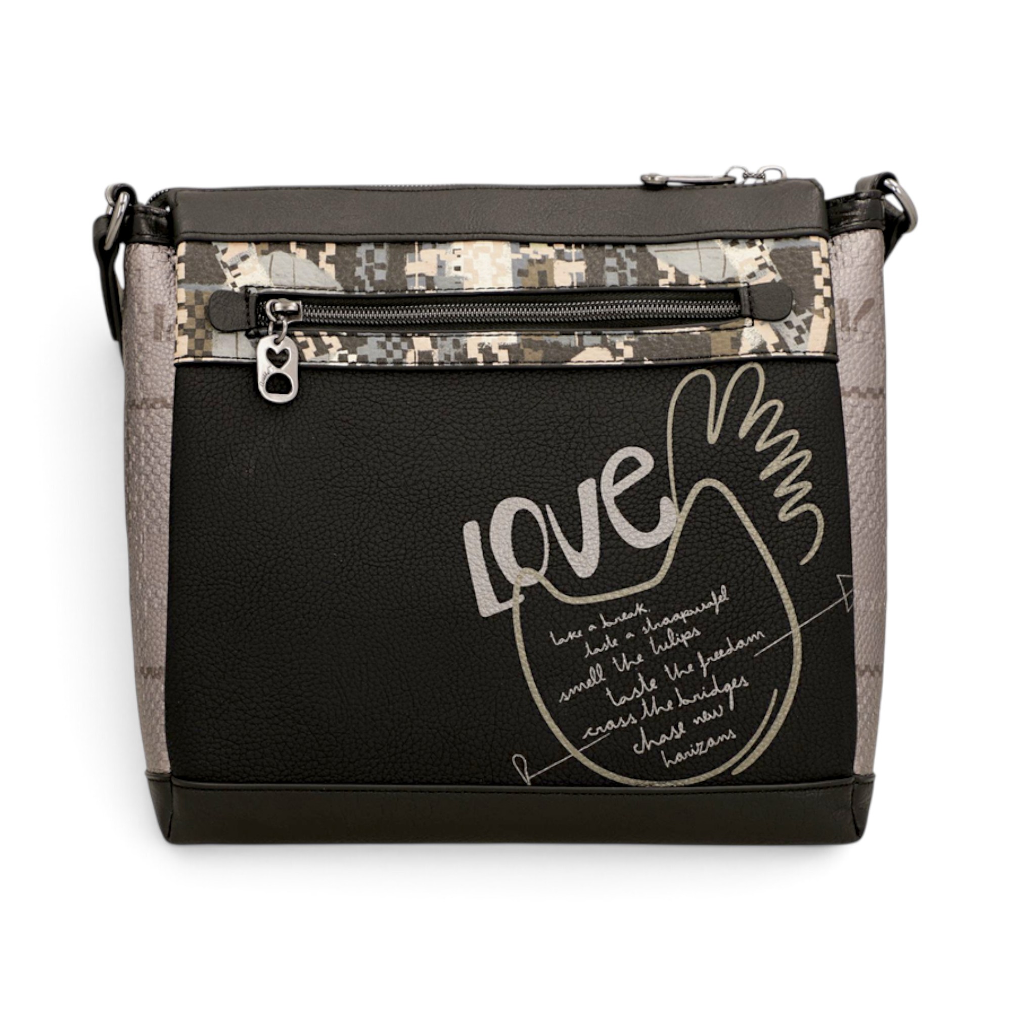 Geantă damă Anekke Iron 43753-039 – crossbody cu 3 compartimente, 33 × 25 × 11 cm