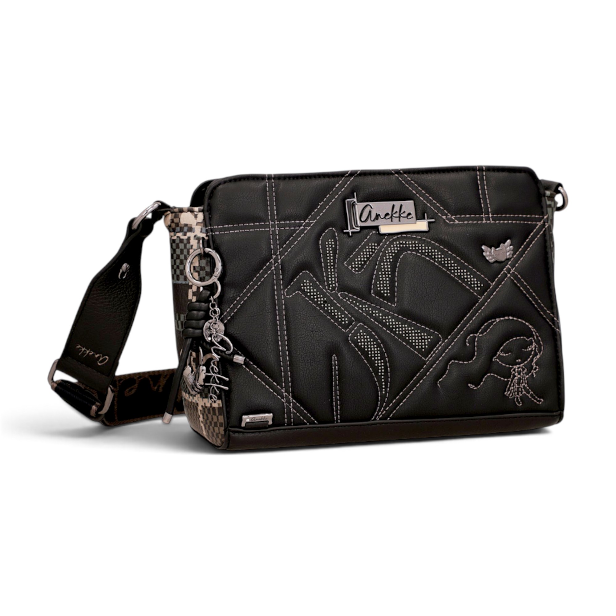 Geantă damă Anekke Iron 43753-070 – crossbody medie cu baretă reglabilă, 30 × 20 × 11 cm (2) Geantă damă Anekke Iron 43753-070 – crossbody medie cu baretă reglabilă, 30 × 20 × 11 cm