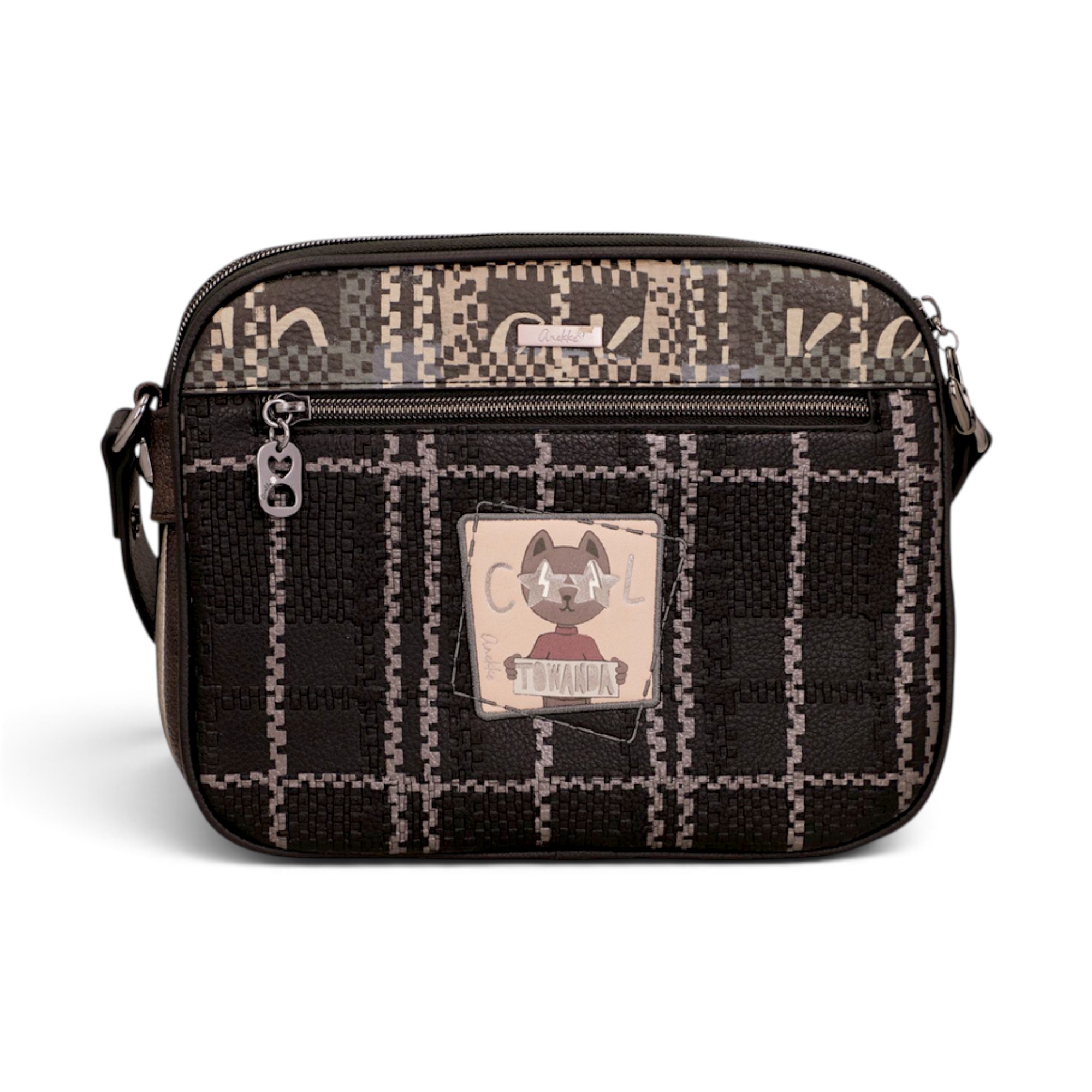 Geantă damă Anekke Iron 43753-188 – crossbody cu 3 compartimente, 26 × 20 × 7 cm