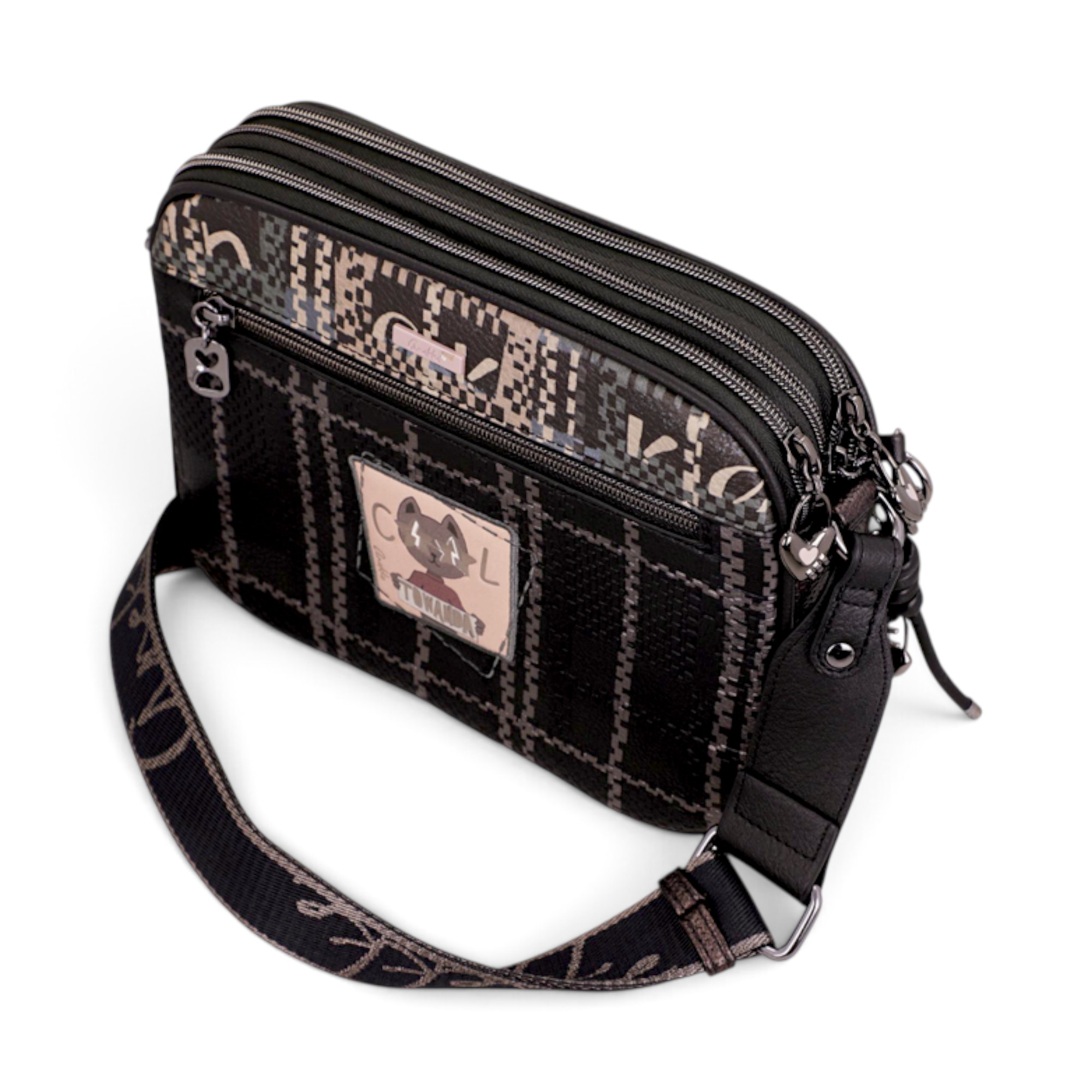 Geantă damă Anekke Iron 43753-188 – crossbody cu 3 compartimente, 26 × 20 × 7 cm