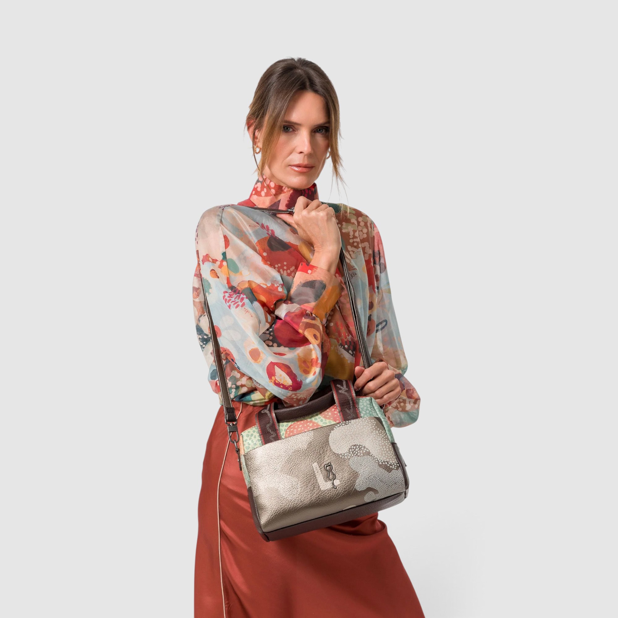 Geantă damă Anekke Odyssey 43831-177 – bowling de mână și crossbody, 28 × 23 × 14 cm