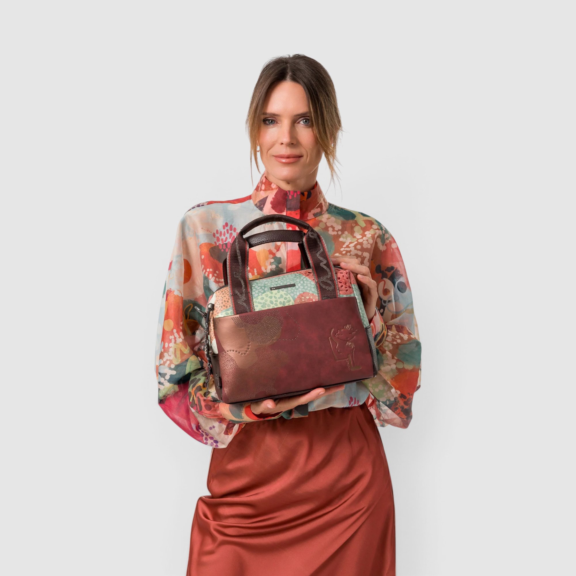 Geantă damă Anekke Odyssey 43831-177 – bowling de mână și crossbody, 28 × 23 × 14 cm