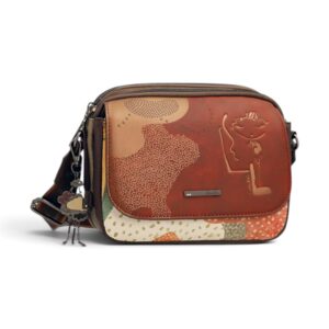 Geantă damă Anekke Odyssey 43833-349 – crossbody cu clapetă și 3 compartimente, 25 × 20 × 10 cm