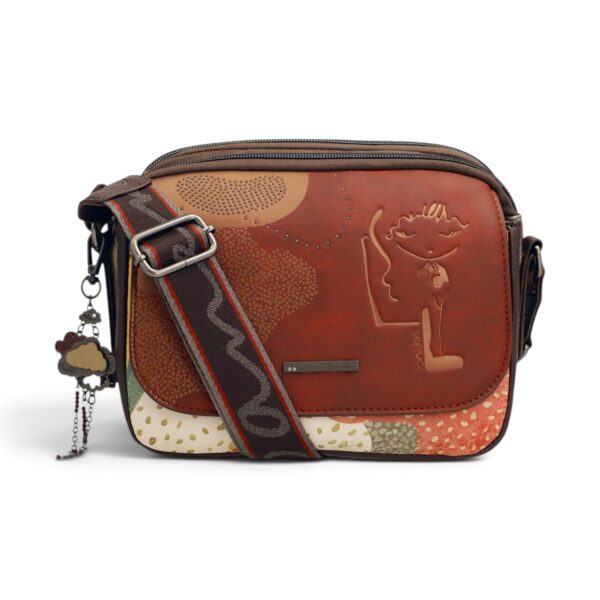 Geantă damă Anekke Odyssey 43833-349 – crossbody cu clapetă și 3 compartimente, 25 × 20 × 10 cm
