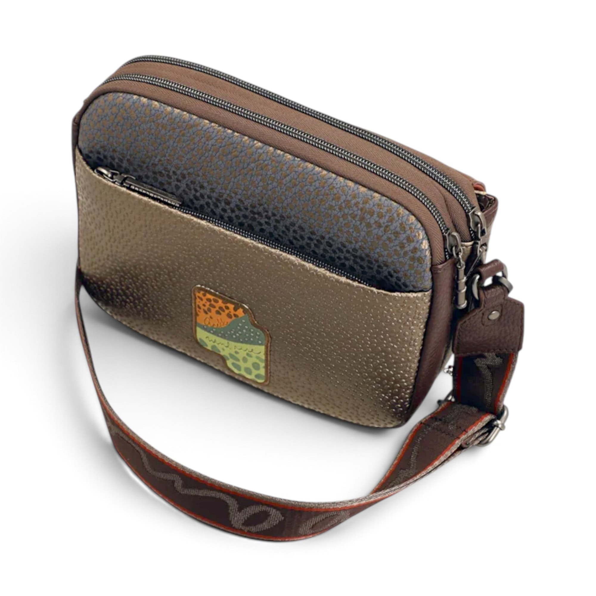 Geantă damă Anekke Odyssey 43833-349 – crossbody cu clapetă și 3 compartimente, 25 × 20 × 10 cm