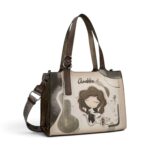 Geantă de umăr Anekke Orchestra cu design artistic și detalii elegante.