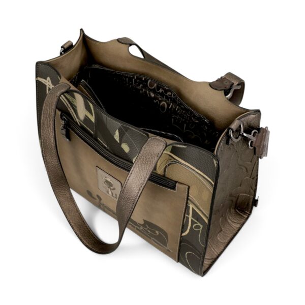 Geantă de umăr și crossbody Anekke Orchestra, design artistic și funcționalitate.