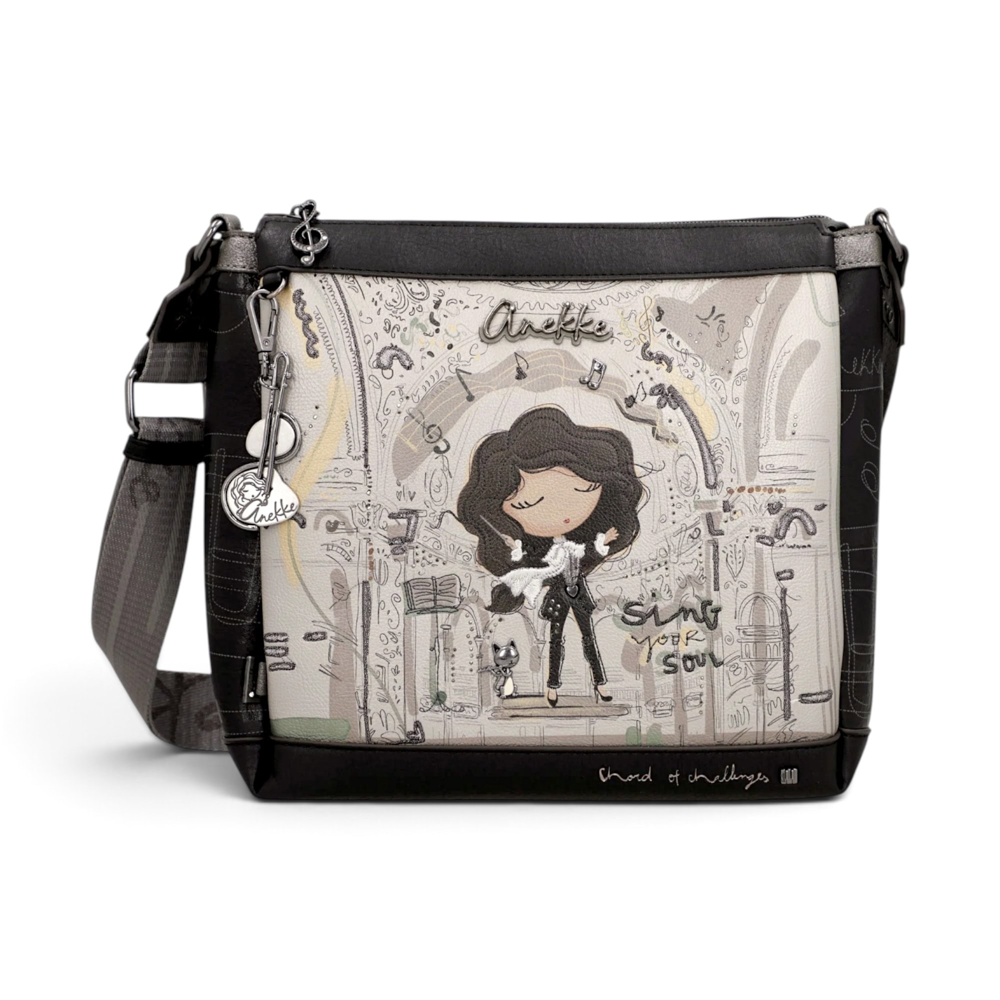 Geantă damă Anekke Orchestra 43803-039 – crossbody medie, 30 × 25 × 9 cm