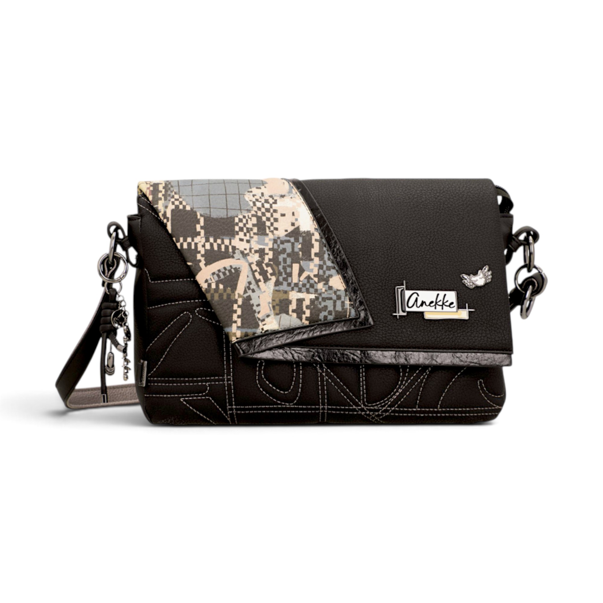 Geantă damă Anekke Orchestra Iron 43753-580 – crossbody cu clapetă, 30 × 20 × 8 cm