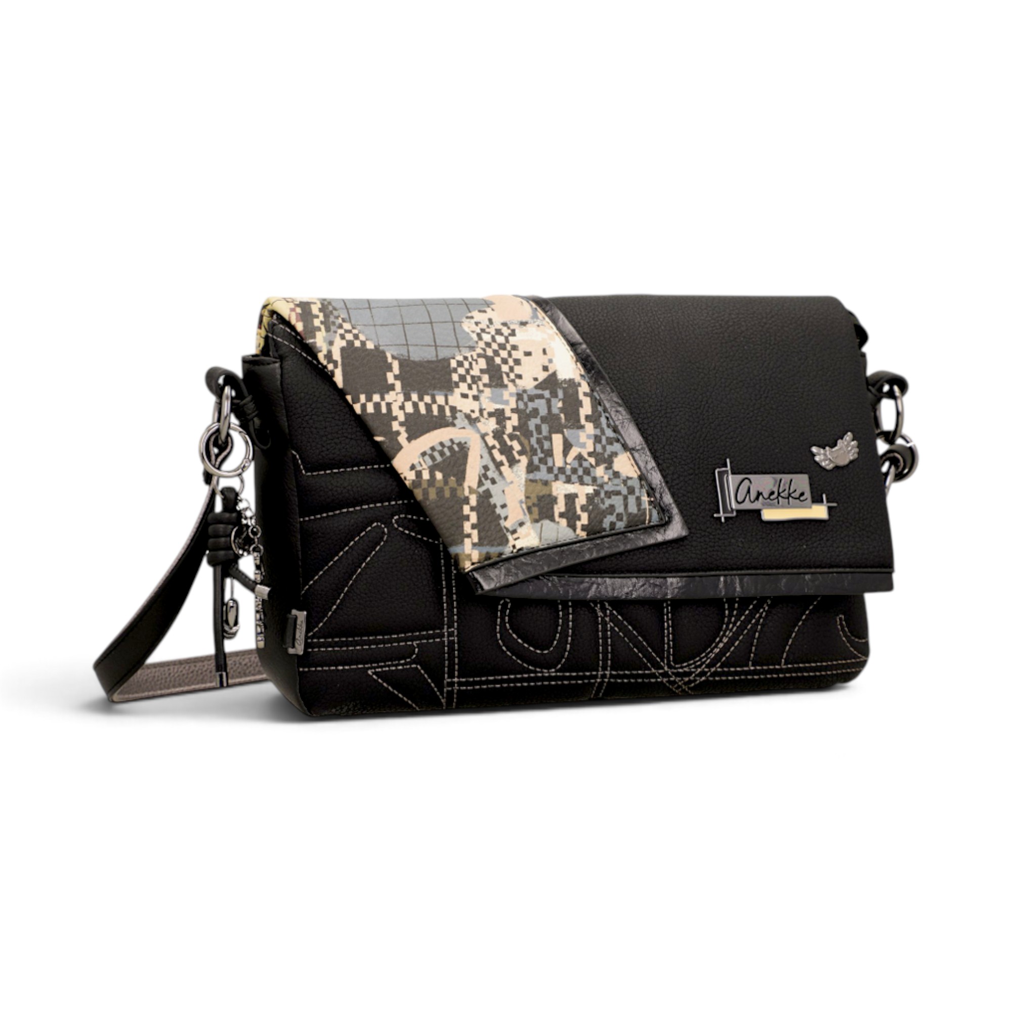 Geantă damă Anekke Orchestra Iron 43753-580 – crossbody cu clapetă, 30 × 20 × 8 cm
