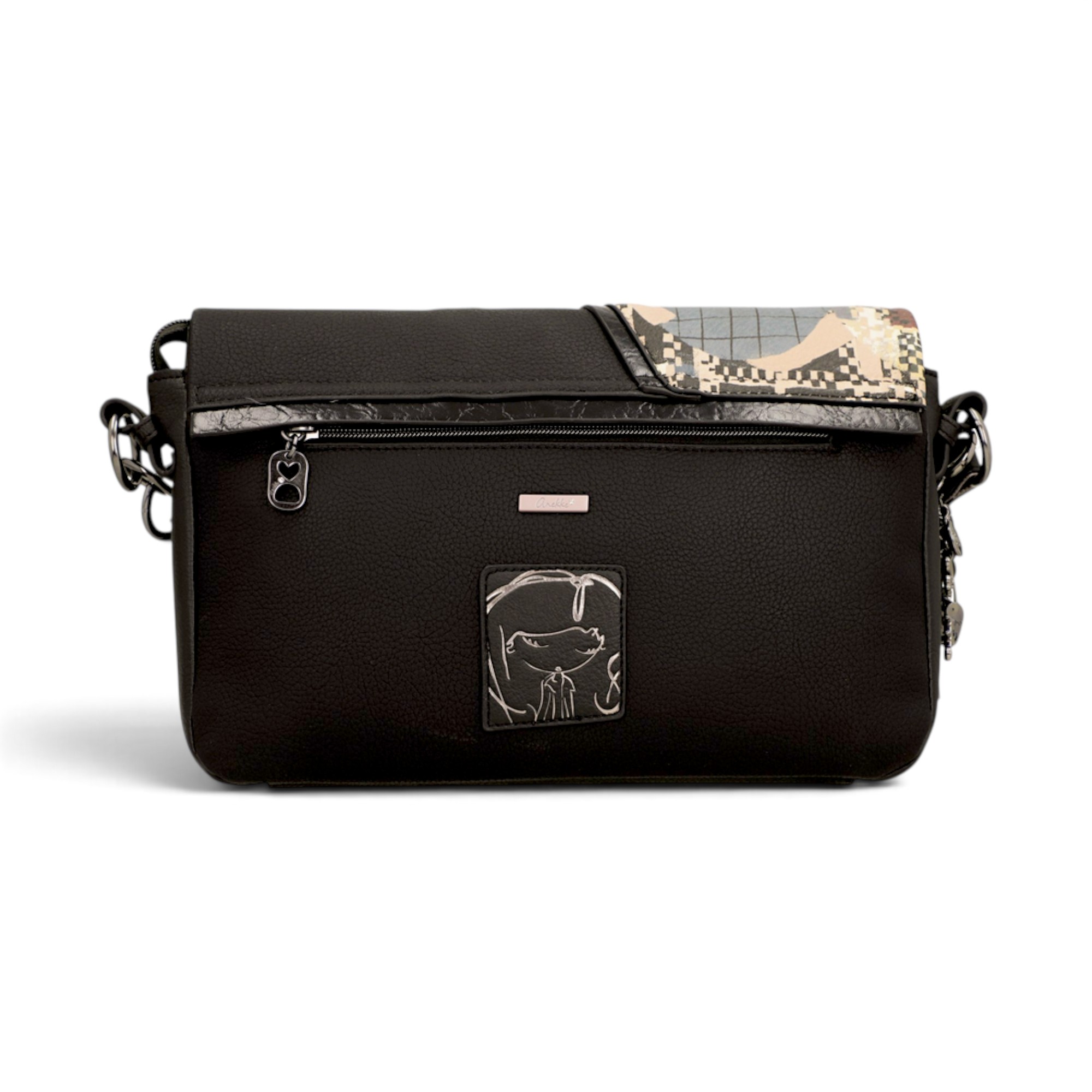 Geantă damă Anekke Orchestra Iron 43753-580 – crossbody cu clapetă, 30 × 20 × 8 cm