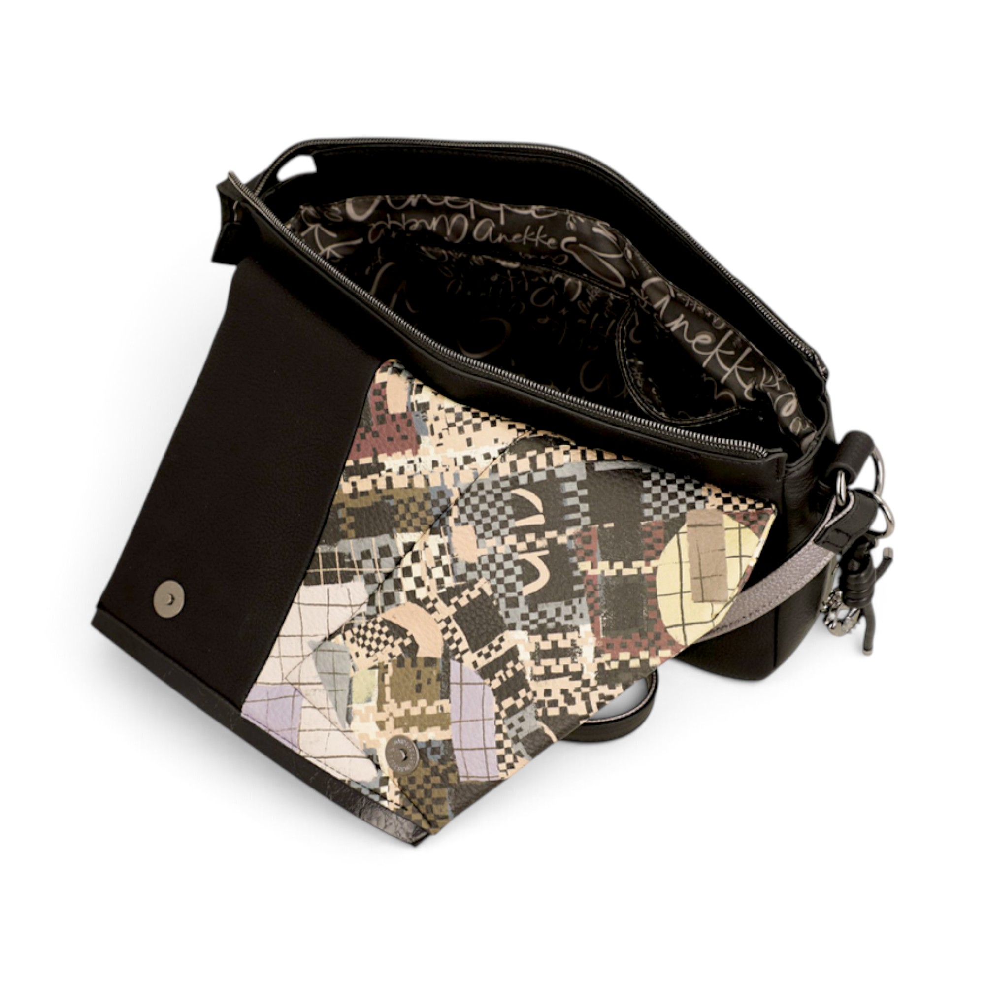 Geantă damă Anekke Orchestra Iron 43753-580 – crossbody cu clapetă, 30 × 20 × 8 cm