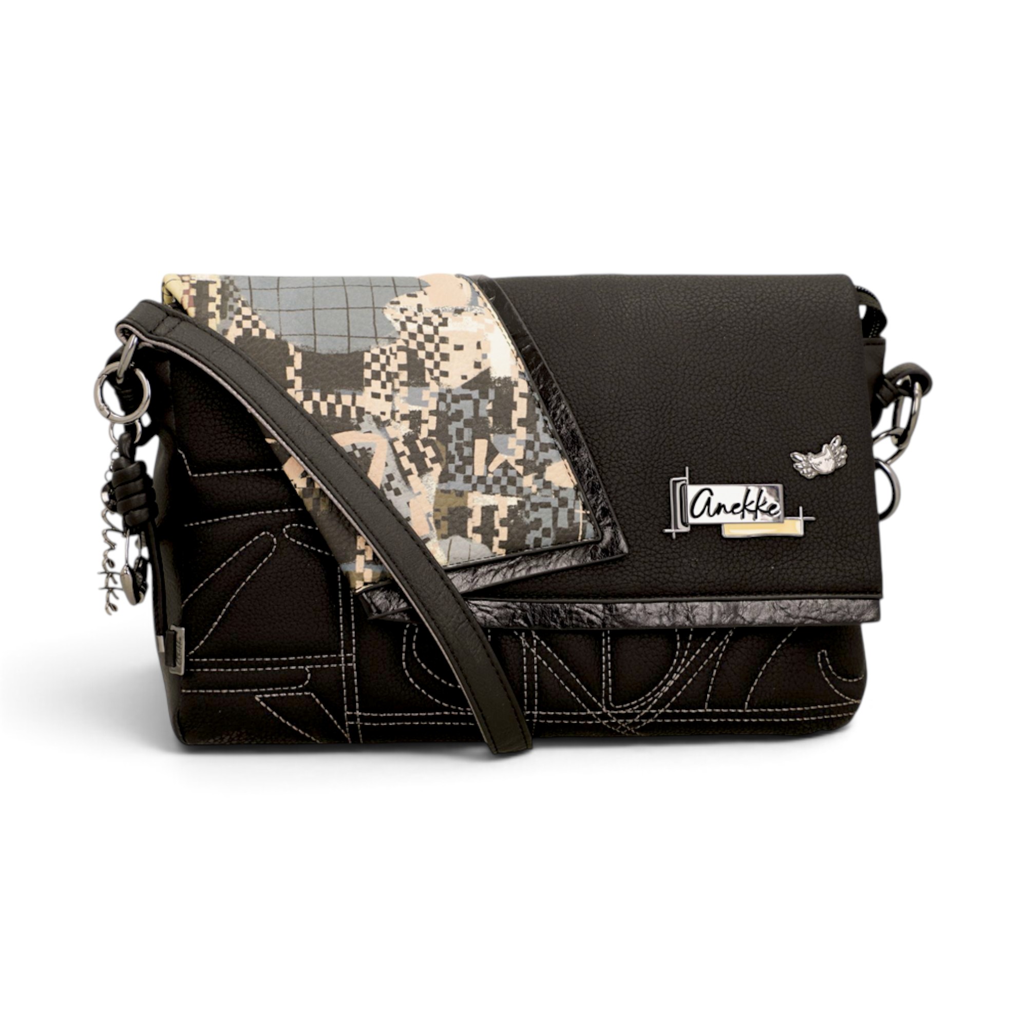 Geantă damă Anekke Orchestra Iron 43753-580 – crossbody cu clapetă, 30 × 20 × 8 cm