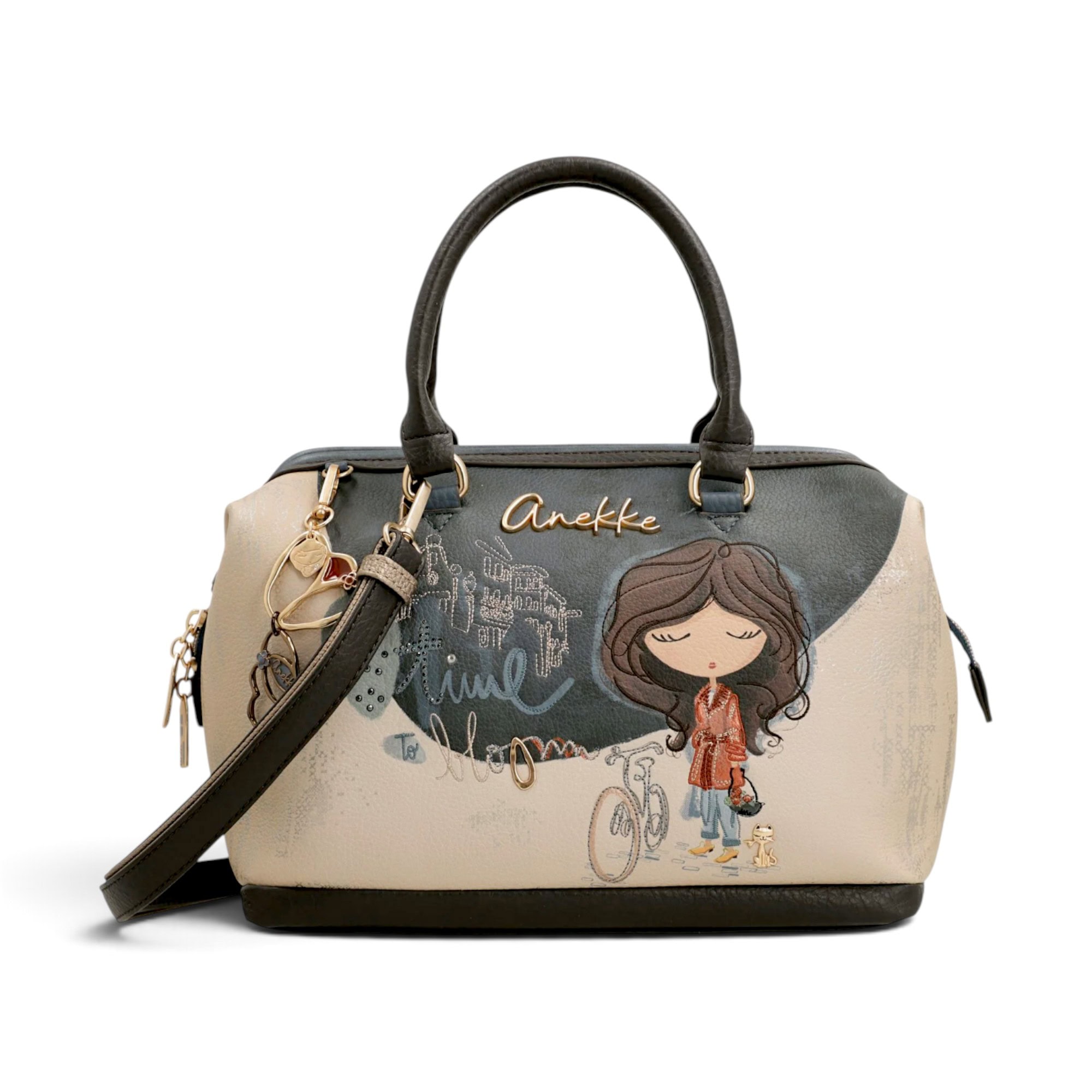 Geantă damă Anekke Tulip 43701-123 – bowling de mână și crossbody, 34 × 22 × 16 cm