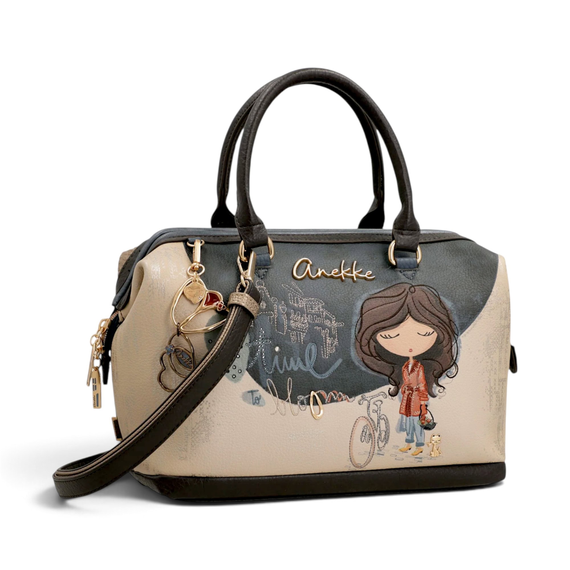 Geantă damă Anekke Tulip 43701-123 – bowling de mână și crossbody, 34 × 22 × 16 cm