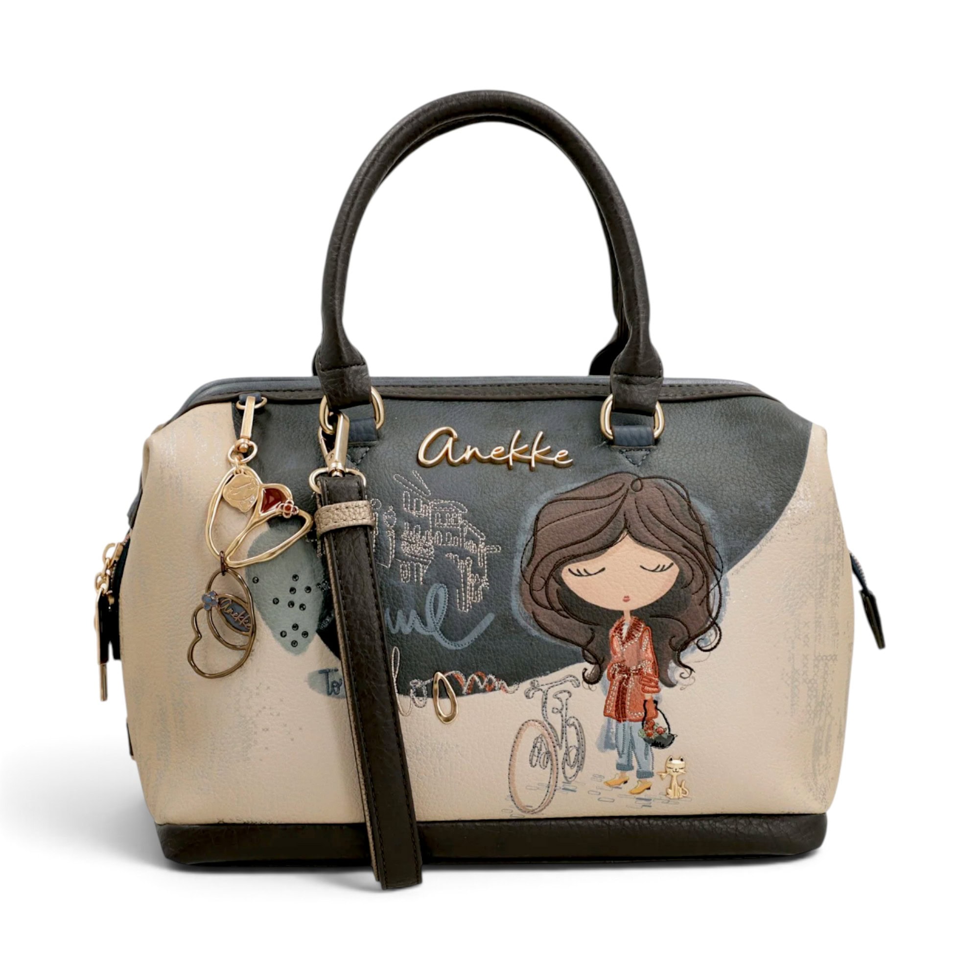 Geantă damă Anekke Tulip 43701-123 – bowling de mână și crossbody, 34 × 22 × 16 cm