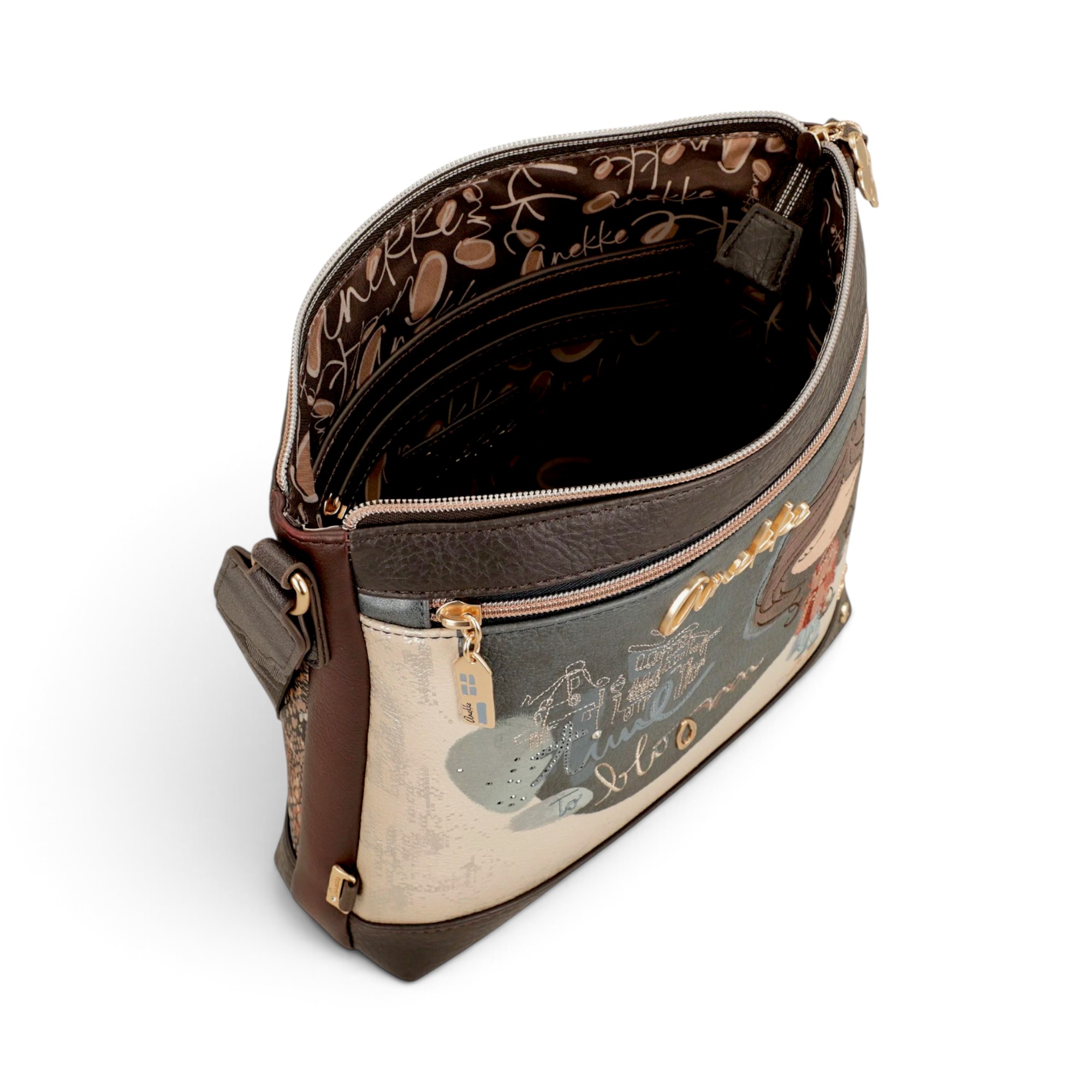 Geantă damă Anekke Tulip 43703-069 – crossbody medie cu buzunare, 27 × 27 × 8 cm