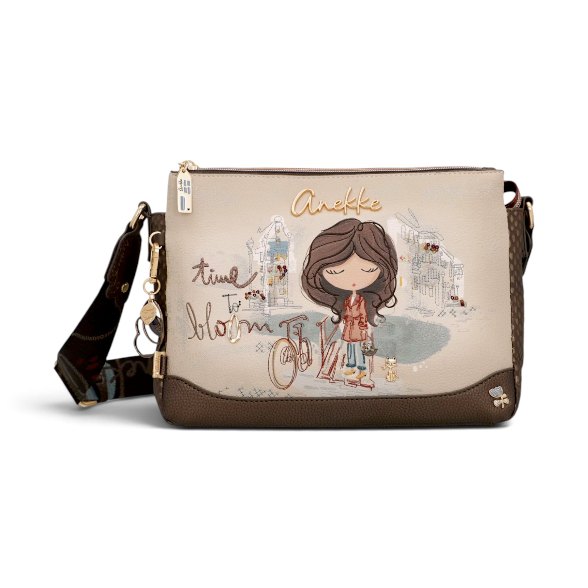 Geantă damă Anekke Tulip 43703-184 – crossbody cu 3 compartimente, 32 × 20 × 12 cm