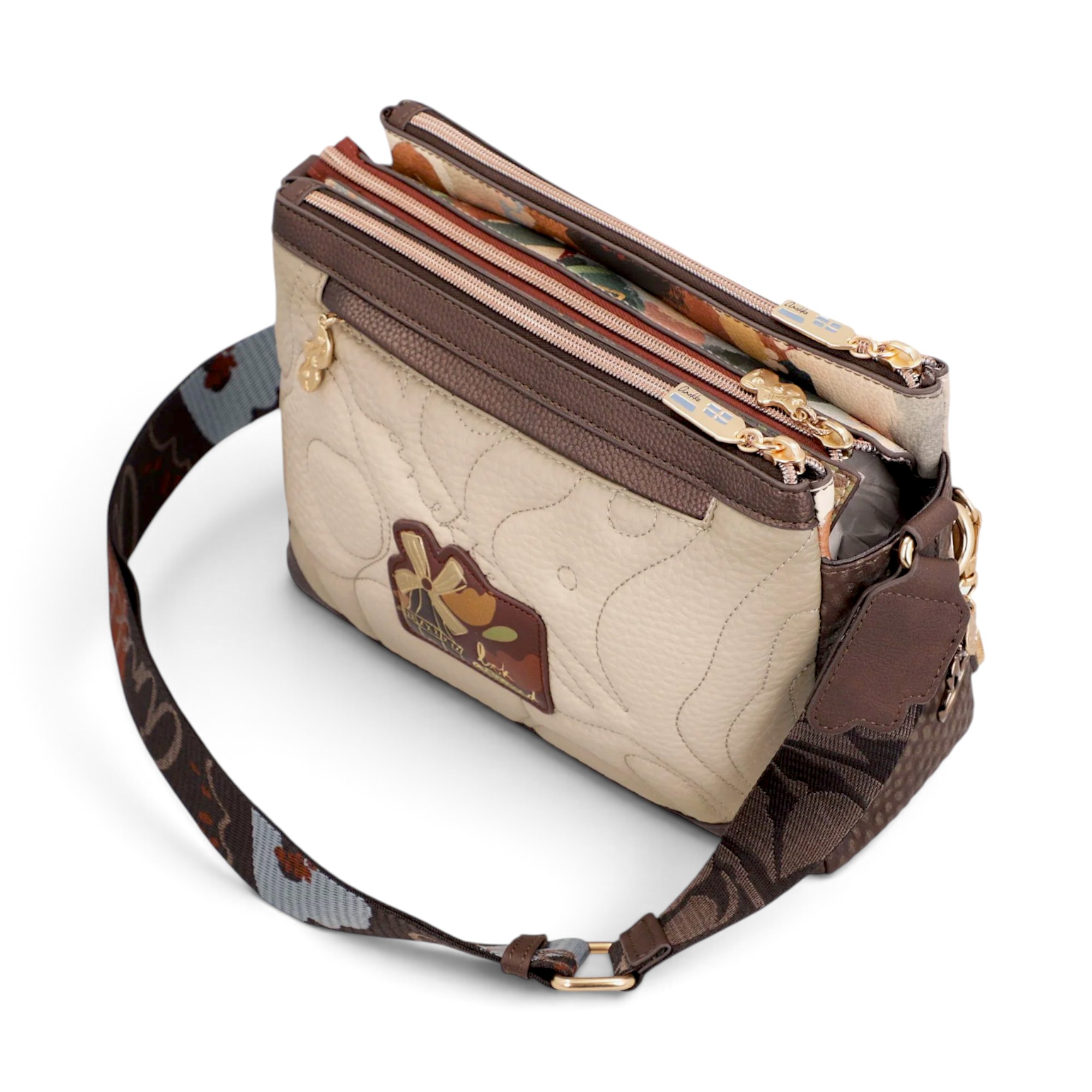 Geantă damă Anekke Tulip 43703-184 – crossbody cu 3 compartimente, 32 × 20 × 12 cm