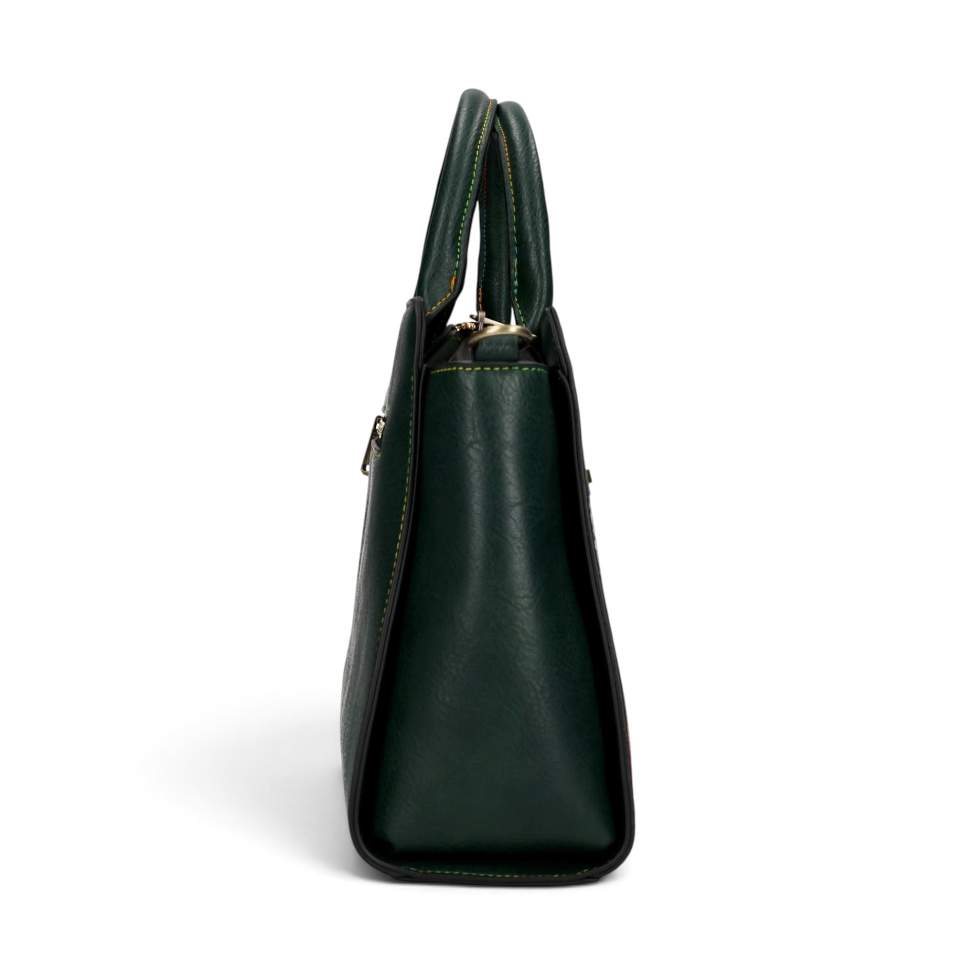 Geantă damă Laura Vita AYNA 03 Vert – imprimeu floral, geantă de umăr și crossbody, 30 × 20 × 9 cm