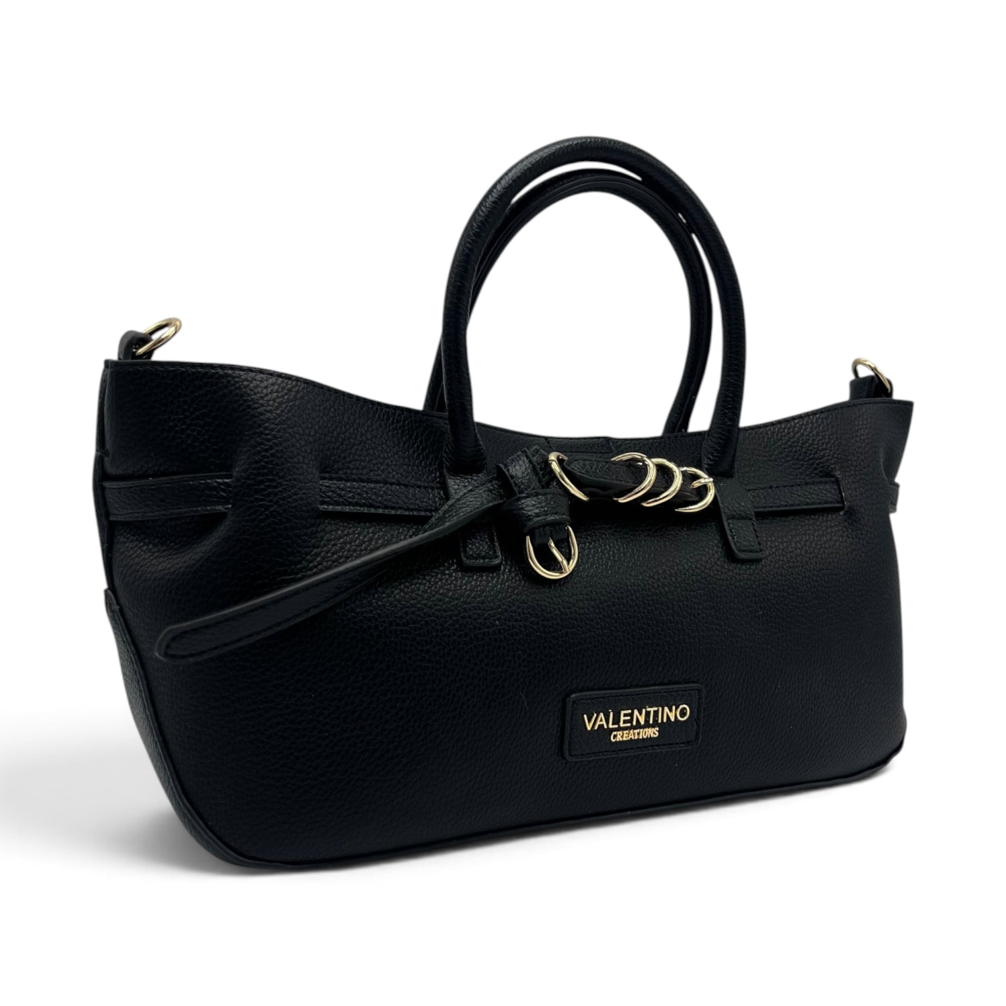 Geantă damă Valentino Creations – tote neagră, 40 × 18 × 12 cm