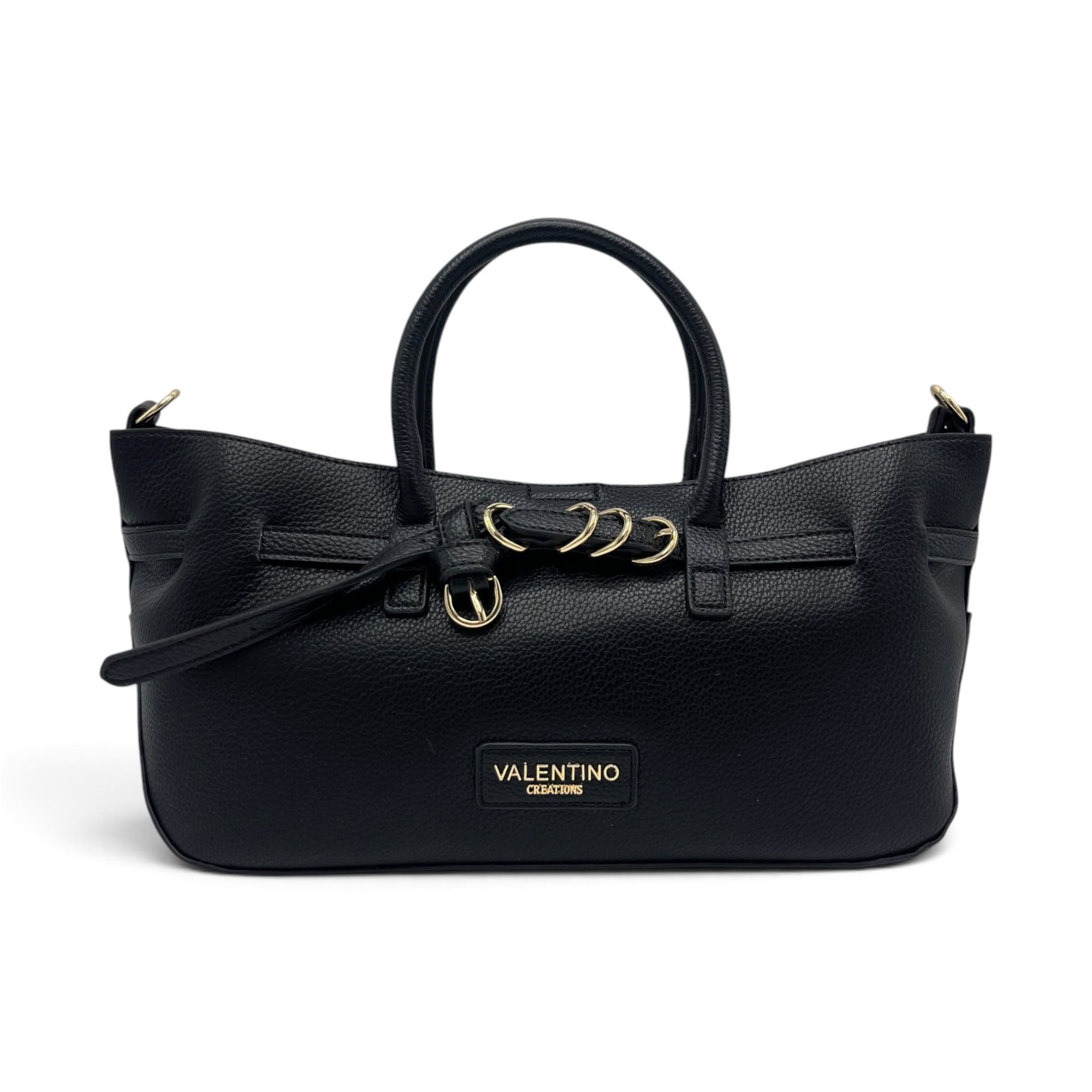 Geantă damă Valentino Creations – tote neagră, 40 × 18 × 12 cm