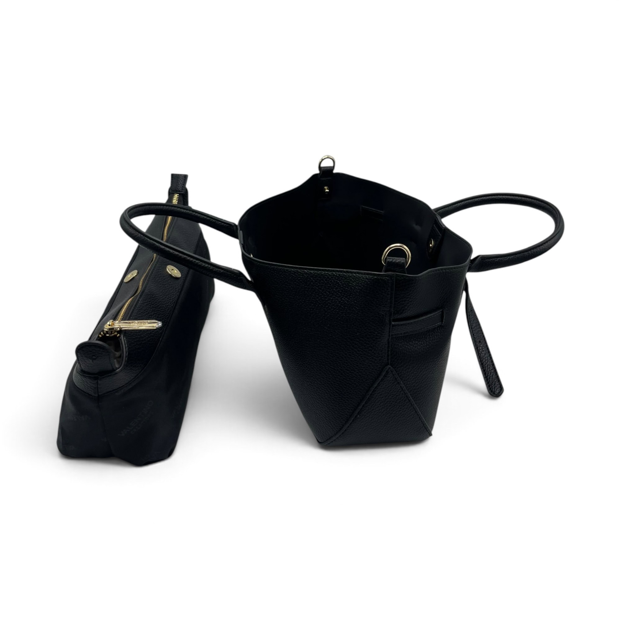 Geantă damă Valentino Creations – tote neagră, 40 × 18 × 12 cm