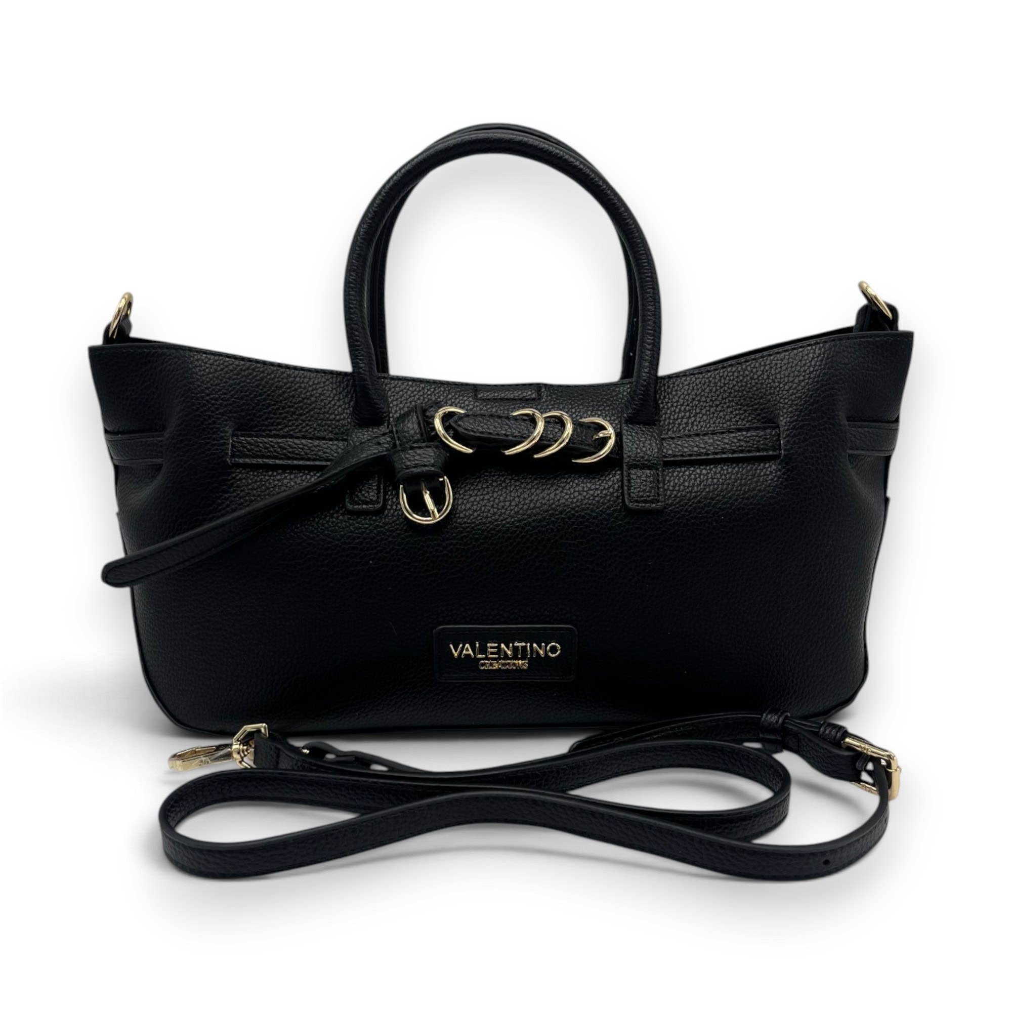 Geantă damă Valentino Creations – tote neagră, 40 × 18 × 12 cm