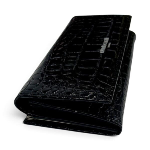 Portofel Damă Roberto Cavalli Sport RCOO6 Negru – Mix Piele și PU, Finisaj Texturat, 18,5 × 9 × 3 cm