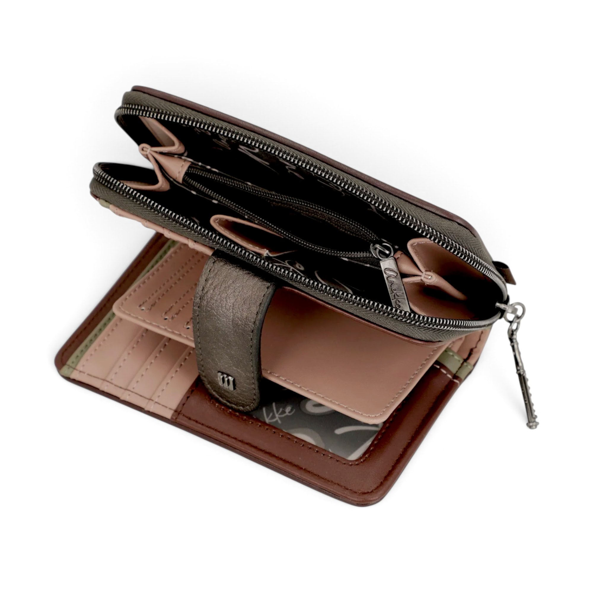 Portofel damă Anekke Melody 43819-909 – model mediu cu protecție RFID, 17 × 10 × 4 cm