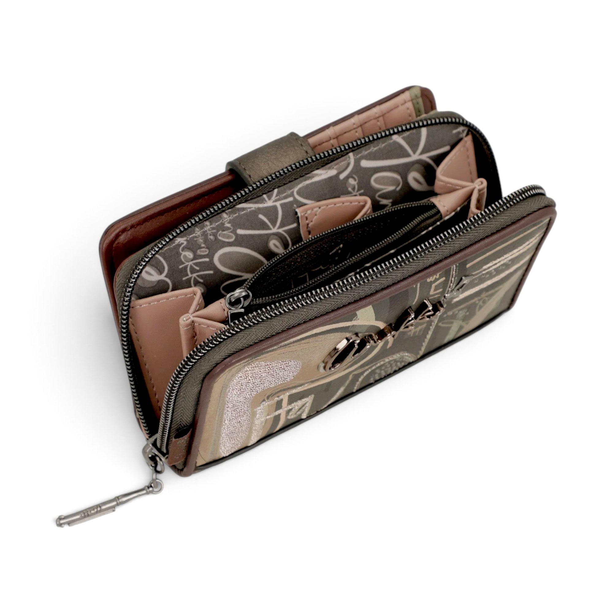 Portofel damă Anekke Melody 43819-909 – model mediu cu protecție RFID, 17 × 10 × 4 cm